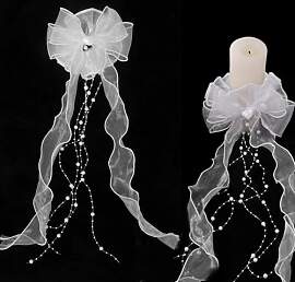 HOWAF Tropfschutz Kommunionkerze Weiß mit