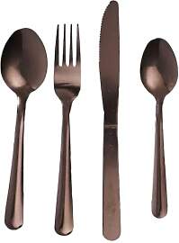 HowHomely | Besteckset 16-teilig braun –