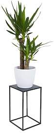 HowHomely Blumenständer Metall Schwarz 40 cm Hoch 