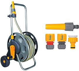 Hozelock Montierter Schlauchwagen (60 m), mit 50m