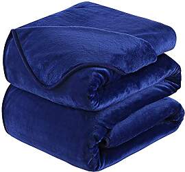 HOZY Kuscheldecke 150x200cm Dunkel Blau, Fleece