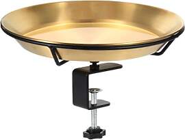 HRAYLTOP Deck Mounted Bird Bath Bird Feeder