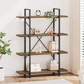 HSH Bücherregal 4 Ebenen aus Metall und Holz