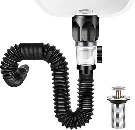 Hshenjhu Waschbecken Ablaufgarnitur Kit, Siphon