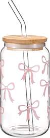 HSMHLYYB Glas Trinkbecher Mit Deckel Und