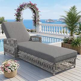 Httcg Rattan Sonnenliege 1 Personen, Gartenliege