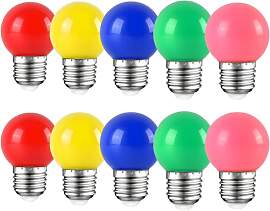 HUAMu LED Bunte Glühbirnen E27 2W, E27 Farbige
