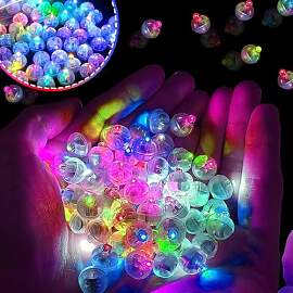 HuaMuDM LED Ballons Lichter,120 Stück Mini Bunt