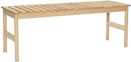 Hubsch Bank aus Holz beige, 2 Plätze, einfarbig - 