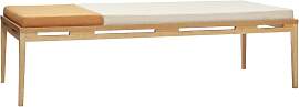 Hubsch Bank aus Stoff orange und weiss, 3