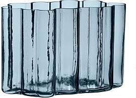 Hubsch Blaue Glasvase, zum Hinstellen, schlank,