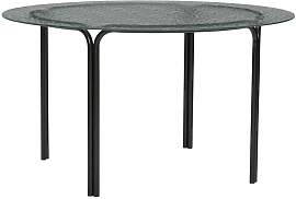 Hubsch Couchtisch aus schwarzem Glas, rund,