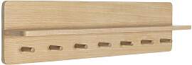 Hubsch Garderobe aus Eichenholz beige, 7 Haken,
