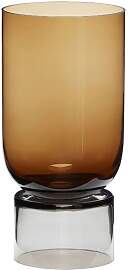 Hubsch Grosse Vase aus Glas, bernsteinfarben,