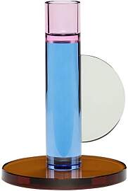 Hubsch Kerzenhalter aus blauem Kristall,
