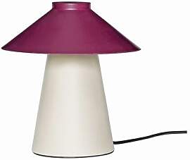 Hubsch Tischlampe aus Metall bordeaux und