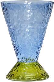 Hubsch Vase aus Glas blau und grün, zum