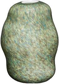Hubsch Vase aus grünem Glas, zum Stellen,