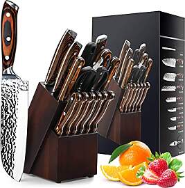 HUIKAILI Messerblock Set, 15-teiliges Messerset