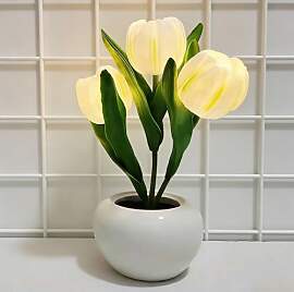 HUIKUANGEU Blume Tischlampe,Tulpen