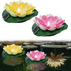 HUIKUANGEU Lotus Laterne,2 Stück Schwimmende