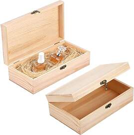 HUILATE Holzkiste mit Deckel 20x12x7cm Holzkiste