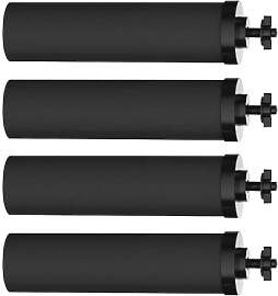 HUINING 4 Stück schwarze Wasserfilter für