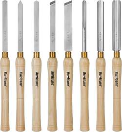 HURRICANE 8-teiliges Holz-Drechselbeitel-Set mit