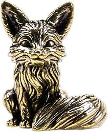HUTRADE 1 Stück Niedliche Messing Fuchs Statue -