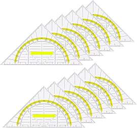 HVIHWI 12 Stück Geodreieck Klein, Geodreieck Set