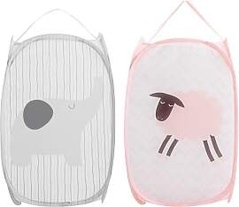 Hwtcjx Faltbarer Wäschekorb 2 Stück, Pop-up