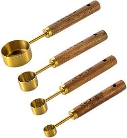 Hwtcjx Messlöffel Set, Edelstahl Teelöffel, 4