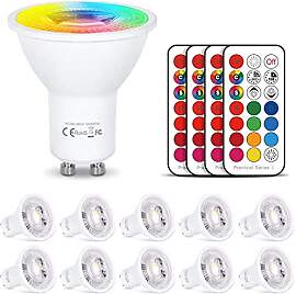 HYDONG LED Lampe GU10 Warmweiß + RGB Farbwechsel