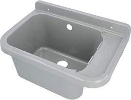 HYDROLAND Ausgussbecken Waschbecken mit Ablage