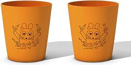Hydrophil 2X Zahnputzbecher Kinder Set, mit der