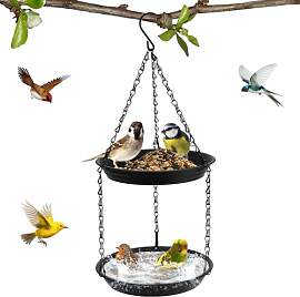 Hysagtek Vogeltränke Hängend, Vogelfutterspender 