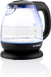 HYUNDAI VK 101 Glas Wasserkocher I LED Beleuchtung 