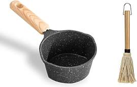 HyzaPhix Gusseisen Saucentopf und BBQ Mop Pinsel