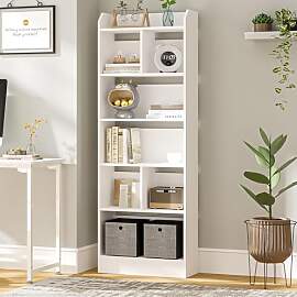 Hzuaneri Bücherregal, Bücherschrank, mit 6