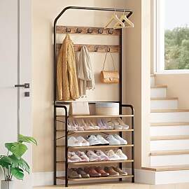 Hzuaneri Garderobenständer, Garderobe mit 5