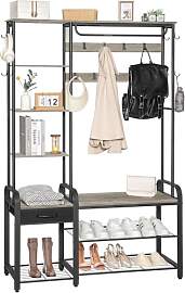 Hzuaneri Garderobenständer mit Schuhbank,