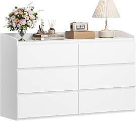 Hzuaneri Kommode 138 cm, Kommode mit 6 Schubladen, 