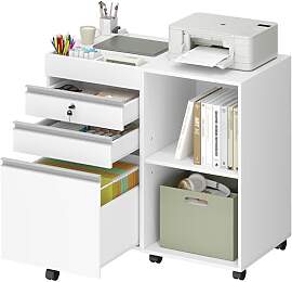 Hzuaneri Rollcontainer, mobiler Aktenschrank,
