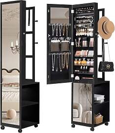Hzuaneri Schmuckschrank, Spiegelschrank, stehender 