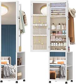 Hzuaneri Schmuckschrank, Spiegelschrank, stehender 