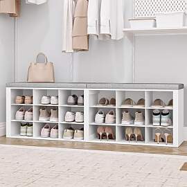 Hzuaneri Schuhbank, Schuhregal mit Sitzfläche,