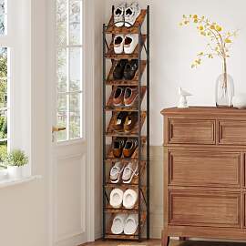 Hzuaneri Schuhregal, Schmales Schuhablage mit 9