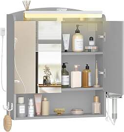 Hzuaneri Spiegelschrank Bad mit Beleuchtung,