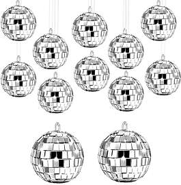 HZZON 12 Stück Mini Discokugel Deko, 2 cm