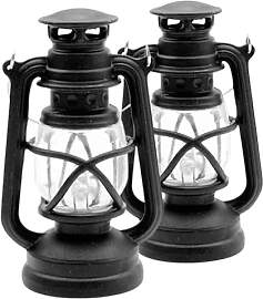 ibasenice 2er Set Mini Retro Petroleumlampe mit
